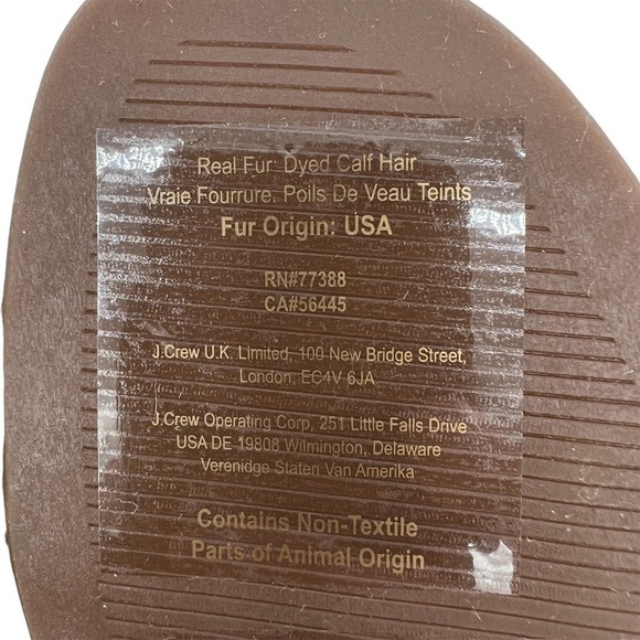 J. Crew Brown Leopard Print Calf Hair Slide Sandals Size 7 Women's - Picture 4 of 9